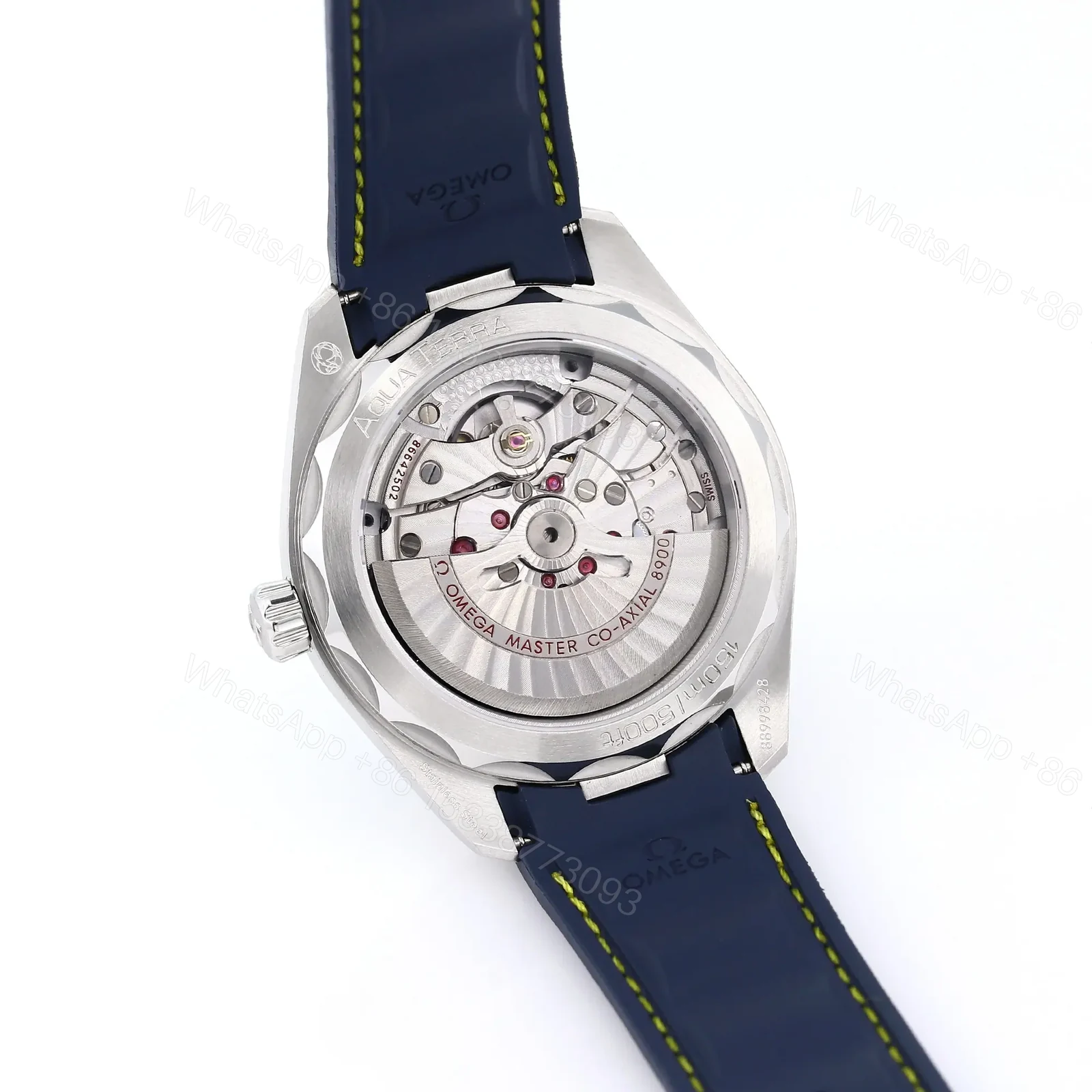 View 7 of Omega Seamaster Aqua Terra 150M Blue Dial Stainless Steel Case with Blue Rubber Strap