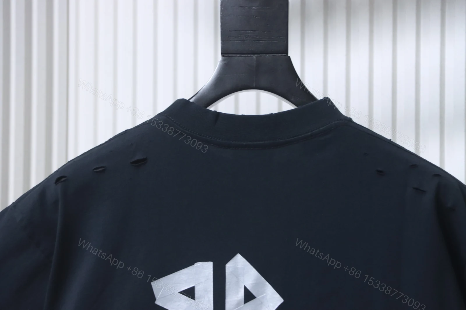 View 3 of Balenciaga Clothes 25SS American Paper Tape Short-Sleeve T-Shirt black