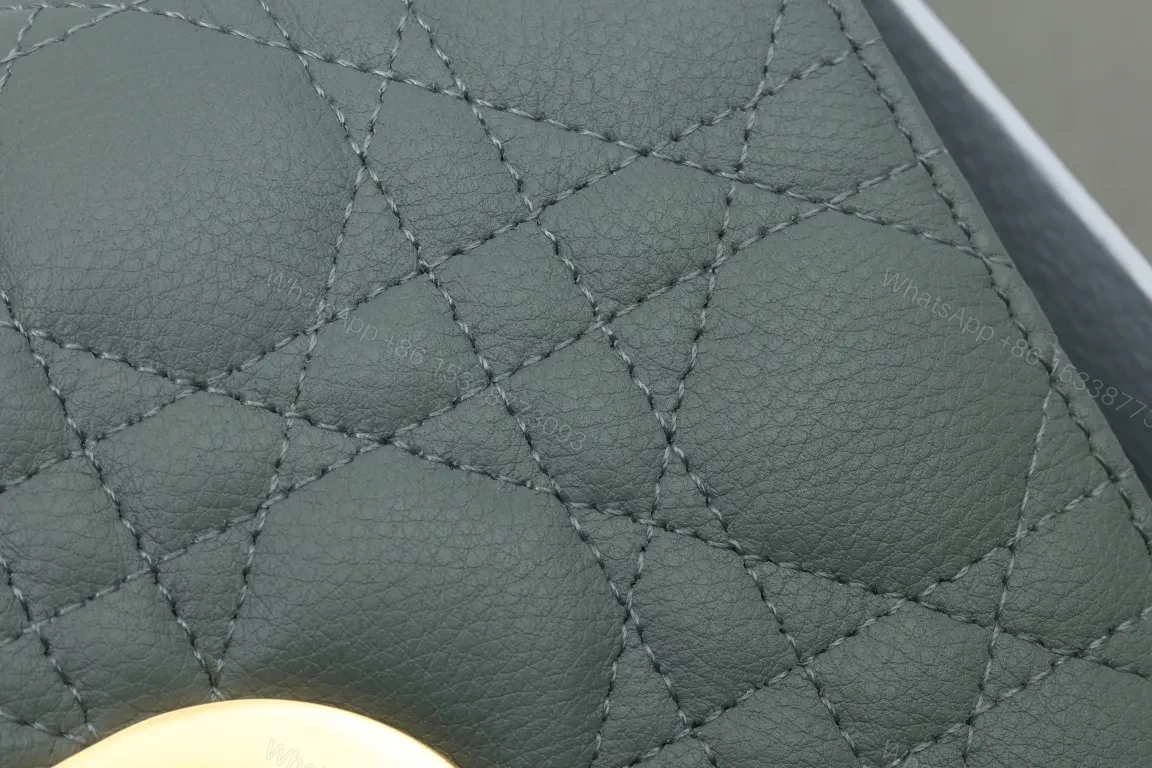 View 2 of Quilted Calfskin Crossbody with Gold Hardware Luxury