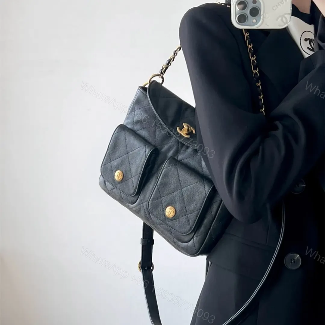 View 27 of 高仿Chanel*25P系列AS5385黑金郵差包小號免檢版