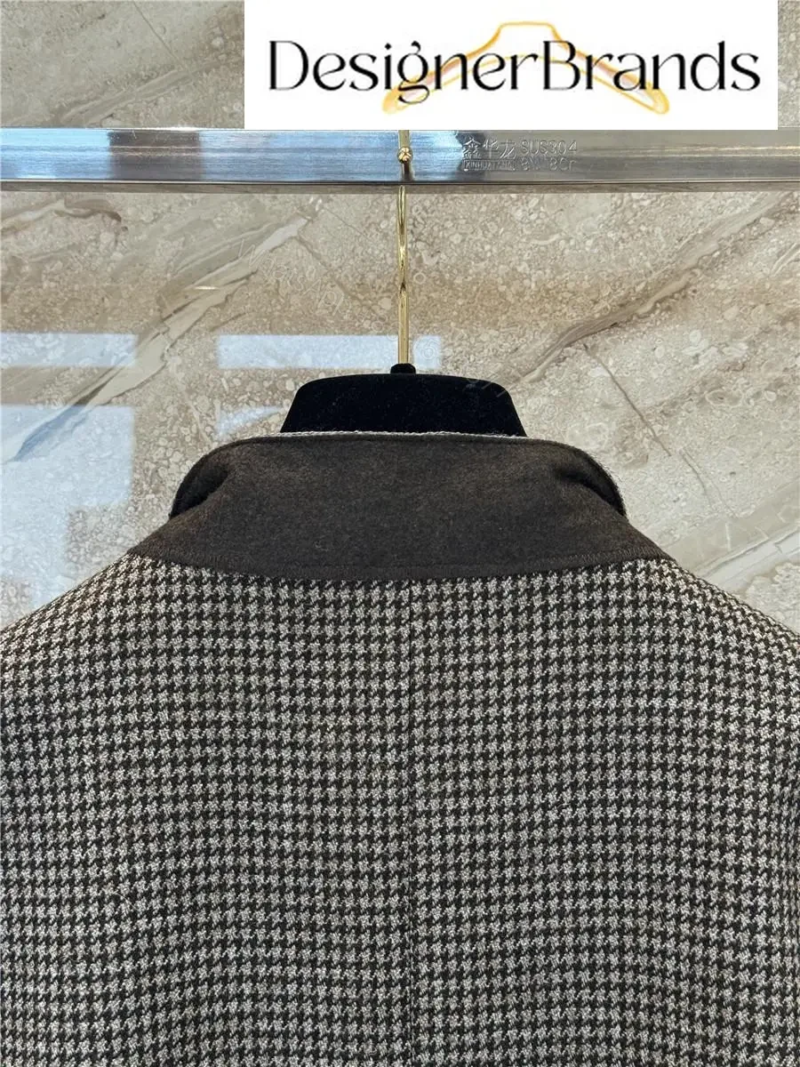 View 9 of Chanel Brown Houndstooth Cropped Jacket