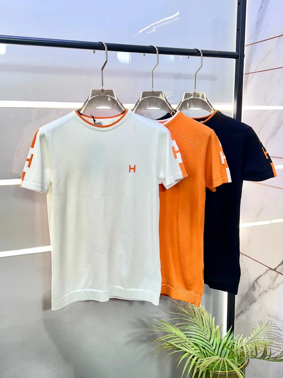 View 5 of FIRST COPY HERMES IMPORTED LUXURY KNITTED SUMMER T-SHIRT
