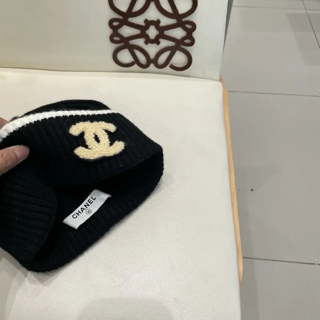 View 7 of Black Knit Beanie — Luxe Logo, Everyday Comfort, One-Size