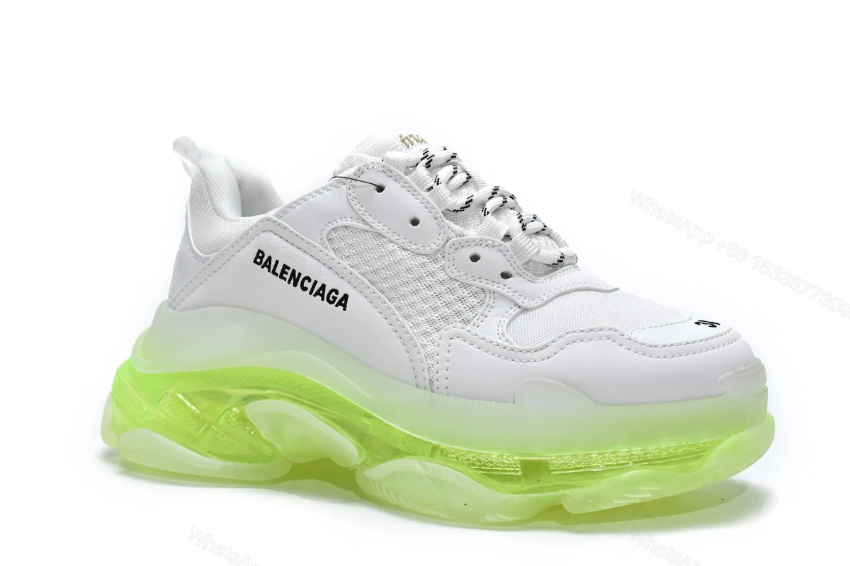 View 5 of Balenciaga Triple S White Green 544351 W0901 9010