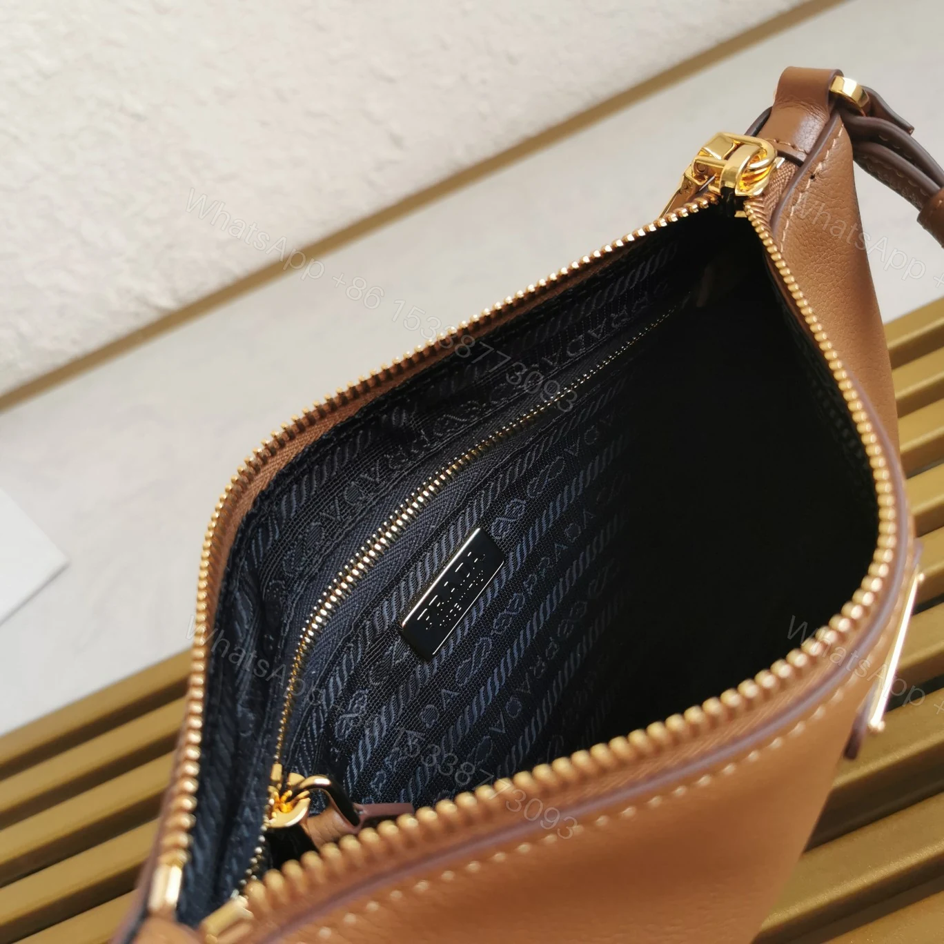 View 6 of Prada Leather Shoulder Bag