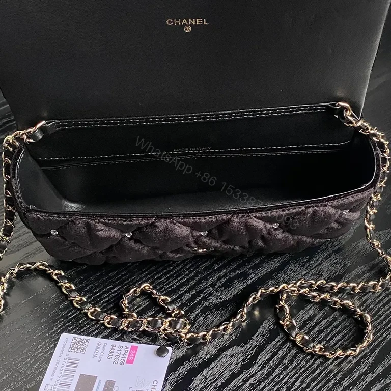 View 8 of Velvet Quilted Crossbody: Couture Chain, Evening Essential