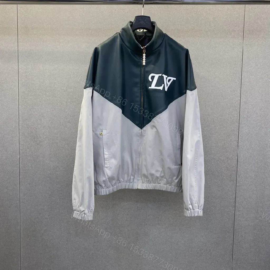 Two-Tone Monogram Accent Jacket with LV Detail — view 1