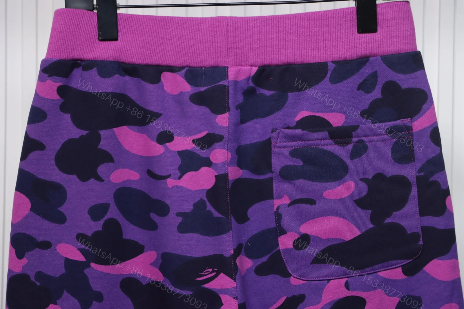 View 8 of Bape Camo Shark Shorts Purple
