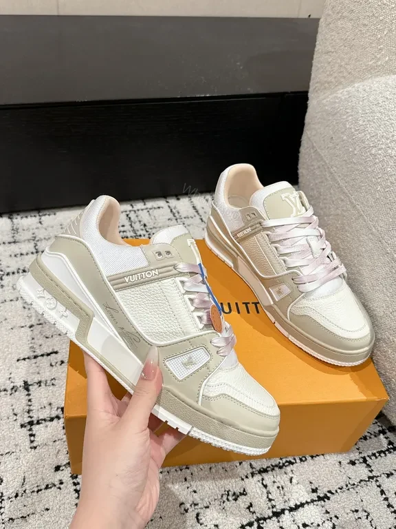 View 8 of Textured Luxury LV-Style Sneakers: Premium All-Day Comfort