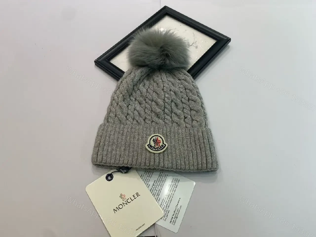 View 5 of Chunky Knit Beanie with Pom Pom: Premium Warmth Cap