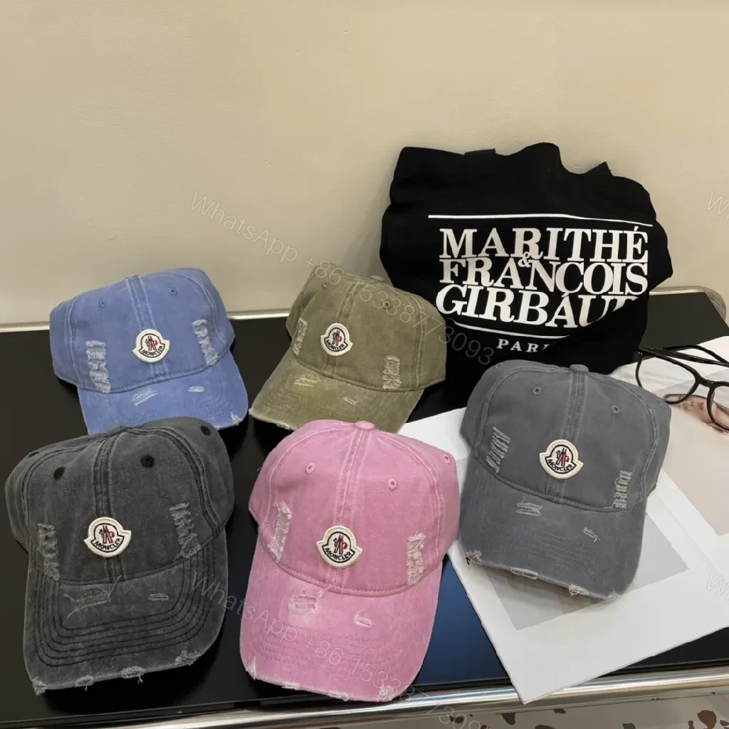 View 7 of Grey Denim Distressed Cap • Structured Six-Panel • Premium Comfort Cap