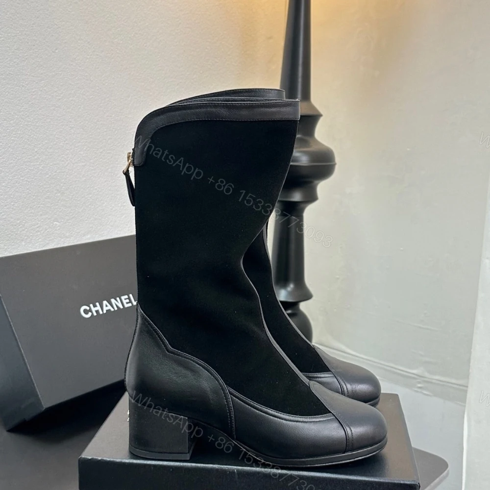 View 2 of CHANEL MÉTIERS DART HIGH BOOTS BLACK G46591 B21102 94305