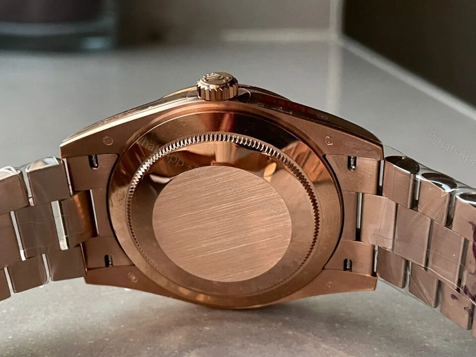 View 7 of GMF Factory 1:1 Rolex Day-Date 40mm 228235 904L RG Fluted Bezel Rose Gold Dial
