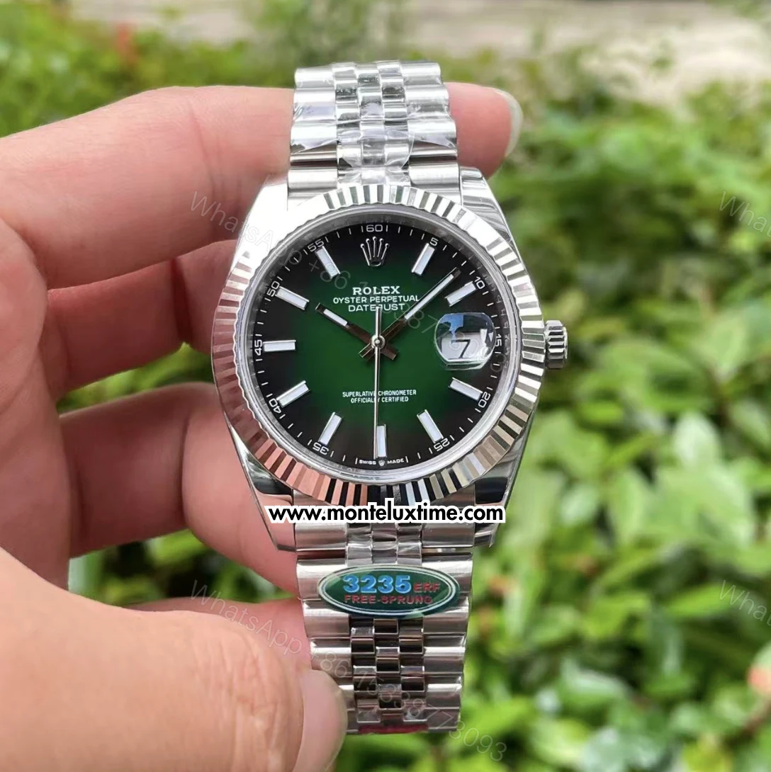 View 3 of Super Clone Datejust 41 126334 Green Ombré Dial (2026)