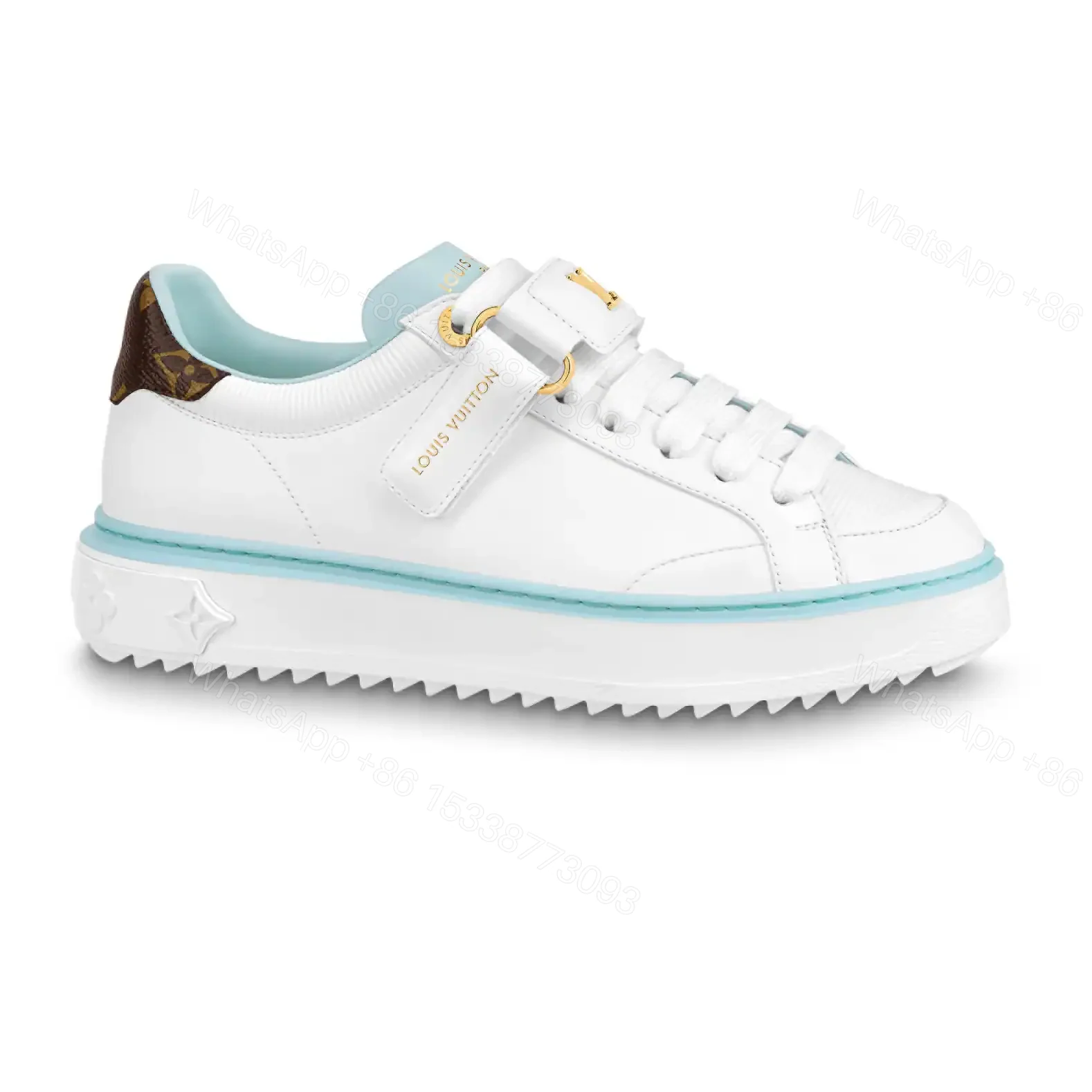LOUIS VUITTON TIME OUT SNEAKER IN WHITE AND BLUE – LSVT365 — view 1