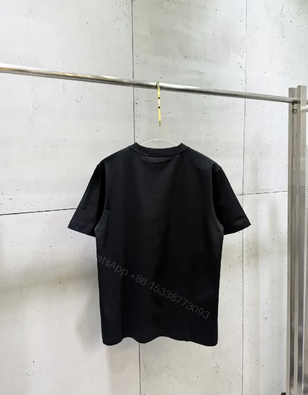View 6 of Midnight Cotton Logo Tee: Subtle Luxury, Premium Comfort