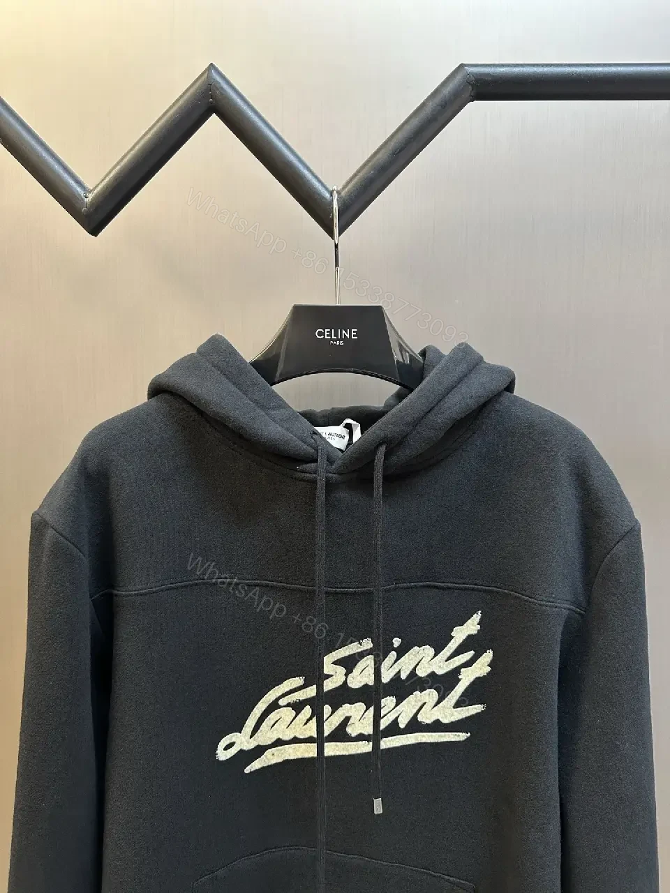 View 5 of Black Premium Hoodie: Luxe Logo, Cozy Fleece, Classic Pullover