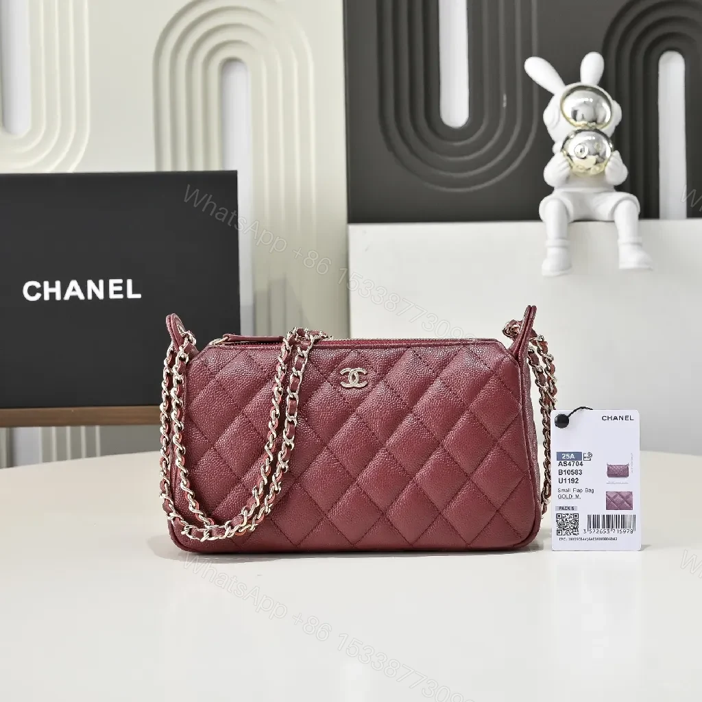 Burgundy Quilted Leather Flap Bag: Classic Sophistication — view 1