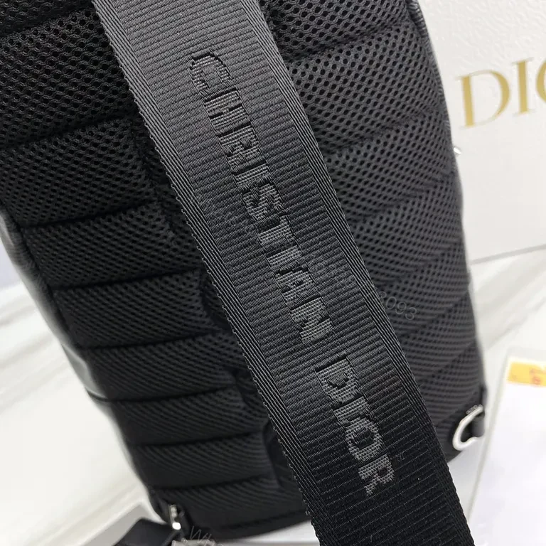 View 8 of Dior Luxe Backpack: Patterned Leather-Trim, All-Day Comfort