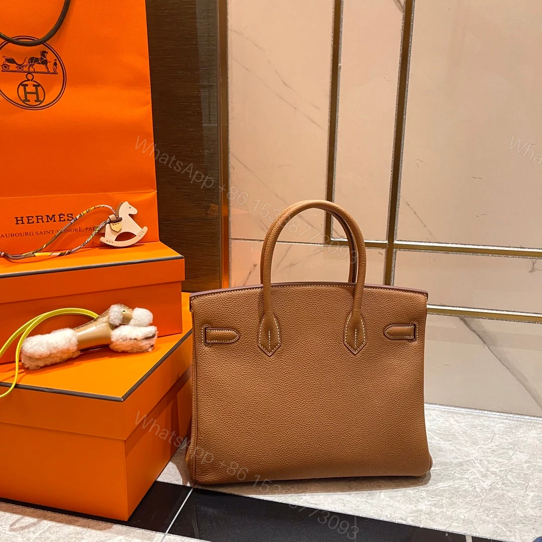 View 3 of HEMRES BIRKIN 30CM GOLD TOGO LEATHER GOLD HARDWARE