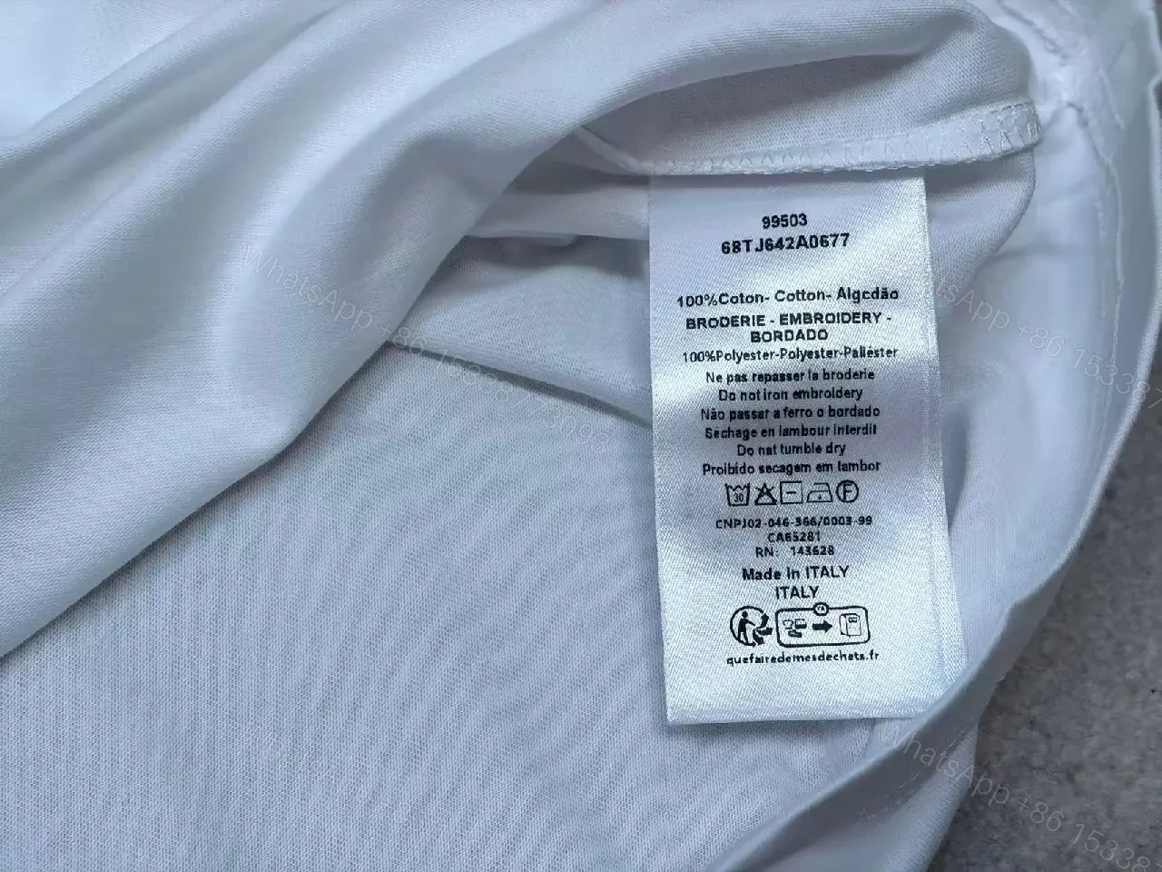 View 7 of White Cotton T-Shirt, Classic, Bonjour Tristesse Logo, Dior