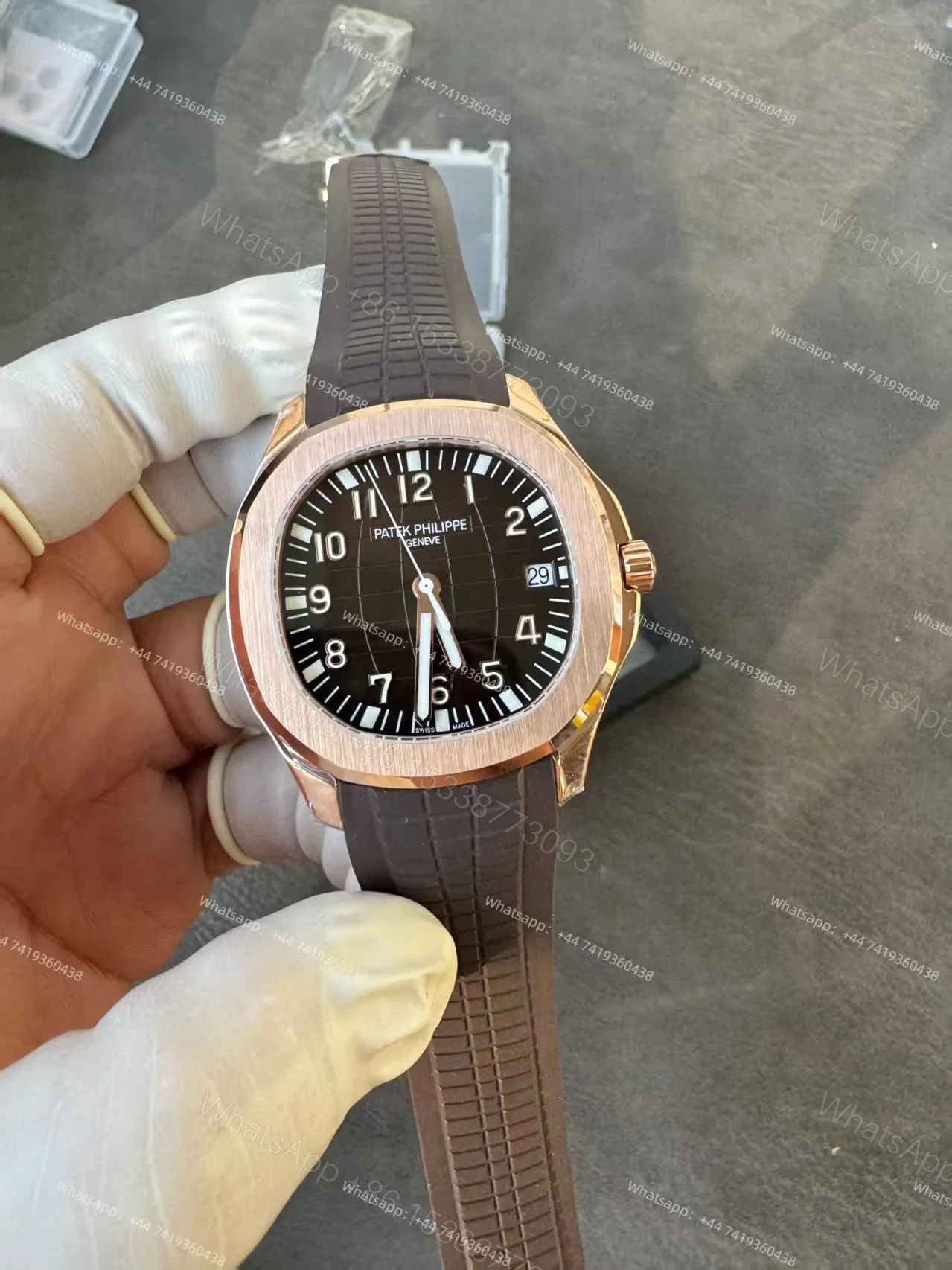 View 2 of Patek Super Clone Philippe Super Clone Aquanaut 5167R-001 Rose Gold 40MM