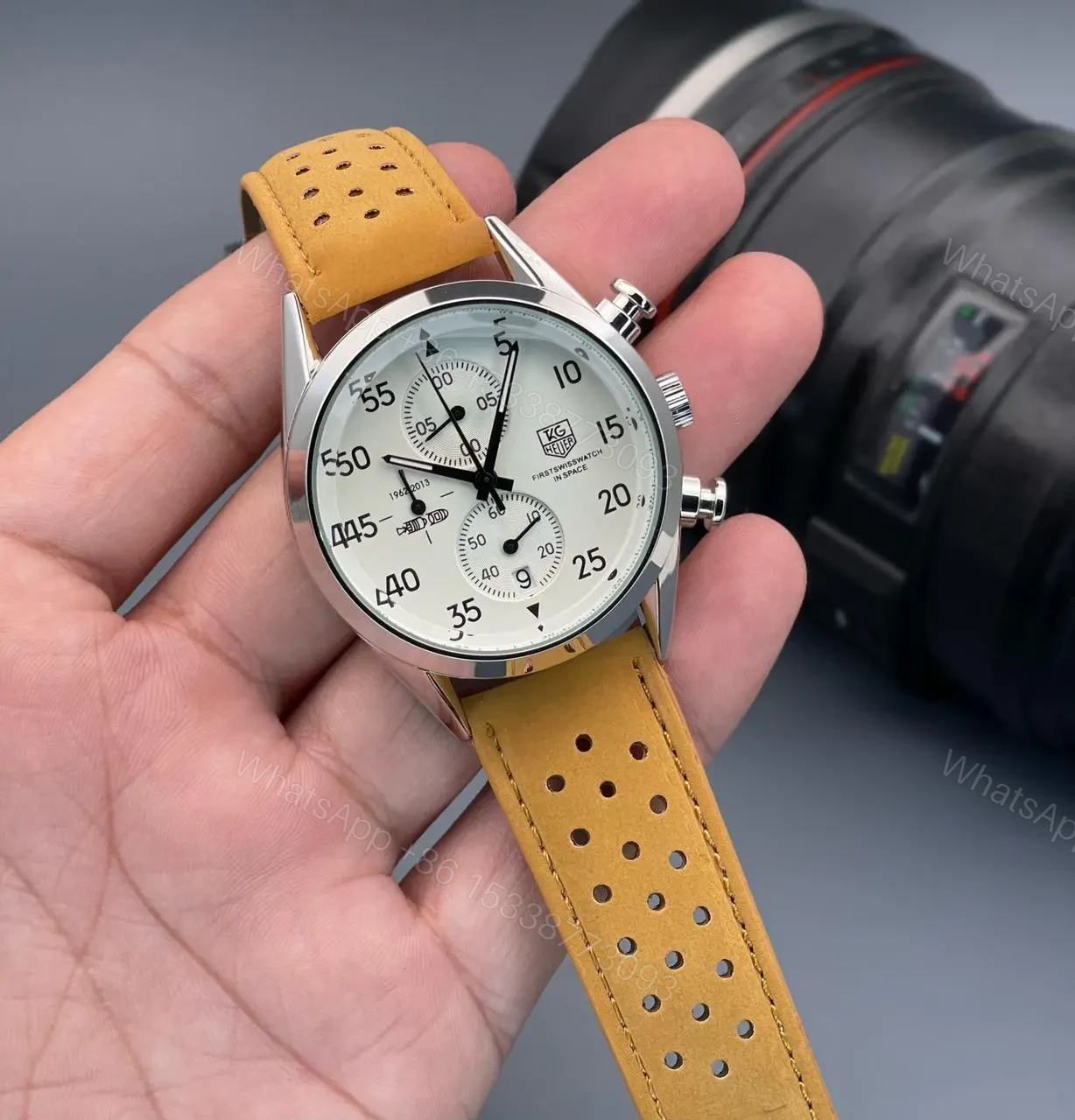 View 2 of Brand-Tag Heuer Model-Spacex Quality-7a Gender-Men’s Band-Leather