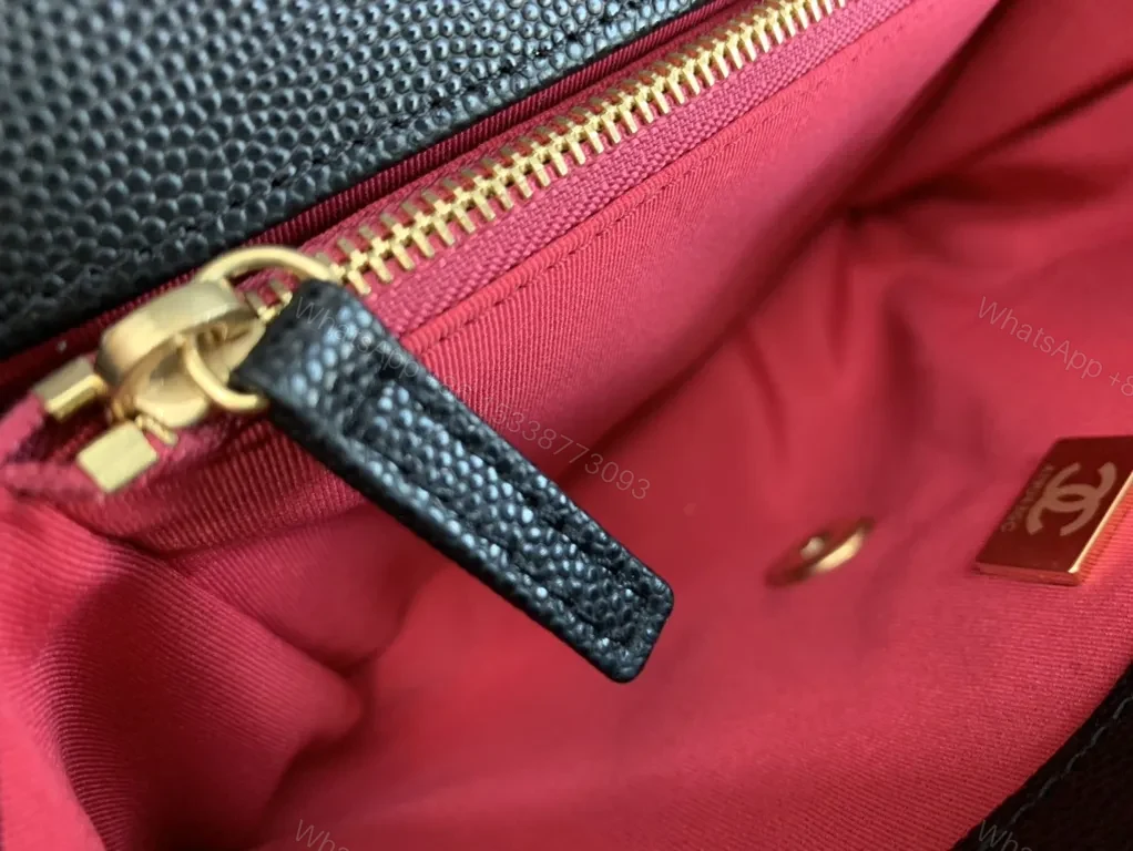 View 5 of Chanel-Inspired Quilted Leather Shoulder Bag with Gold Chain