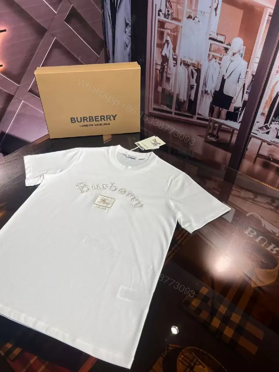 View 5 of Textured Cotton Everyday Tee: Luxe Subtle Logo, Soft Comfort