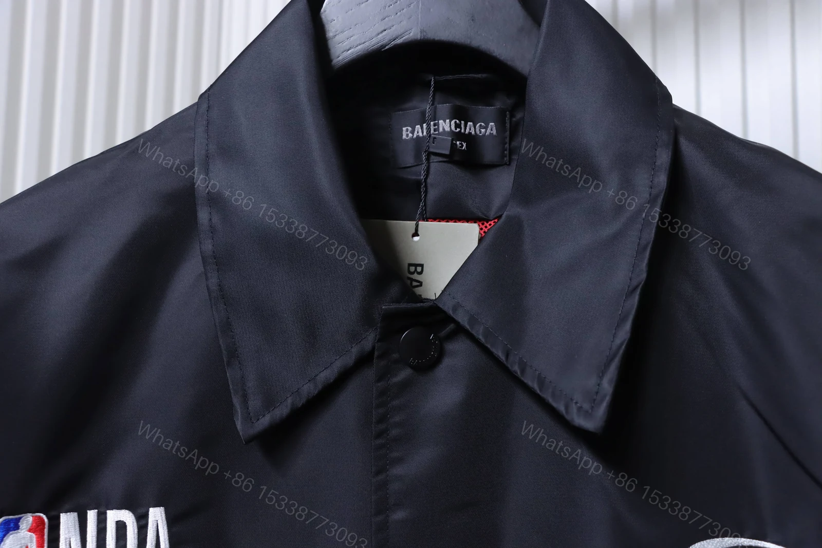 View 5 of Balenciaga Clothes BLCG 26SS NBA Co-Branded Waterproof Nylon Collared Coach Jacket