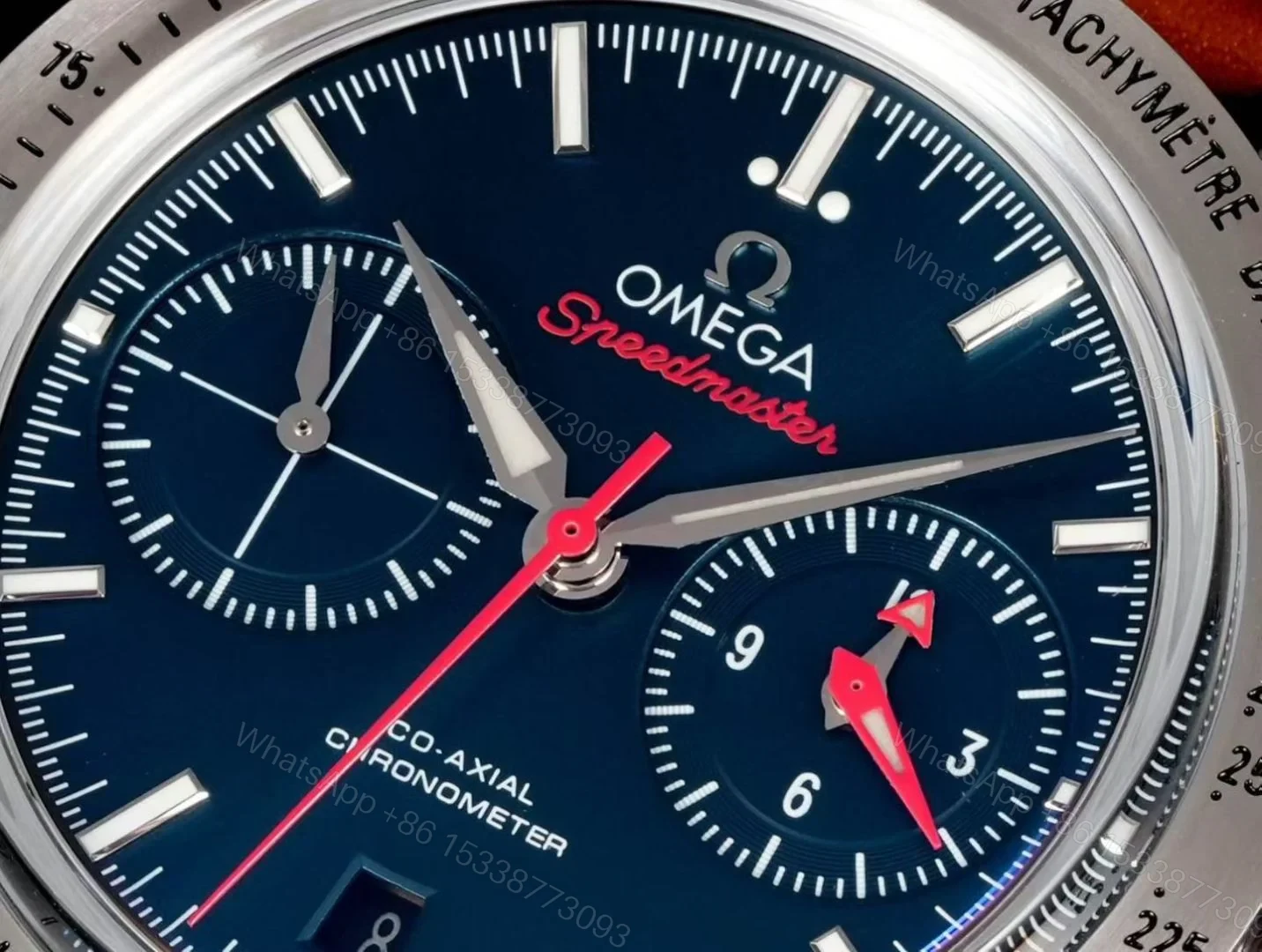 View 4 of Omega Speedmaster 57 Blue Replica Brown Leather Strap 42MM Premium 331.12.42.51.03.001