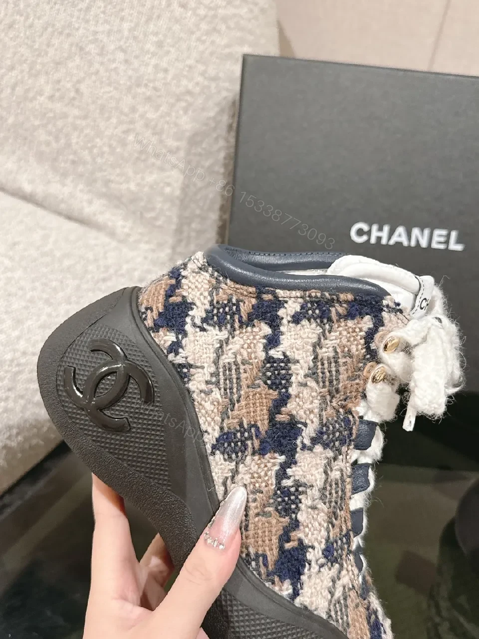 View 7 of Tweed Runner Boots: Premium Texture, Bold Comfort