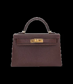 Hermès Kelly II Sellier Mini Verso Havane/Gris Touretelle Chèvre Leather Gold Hardware — view 1