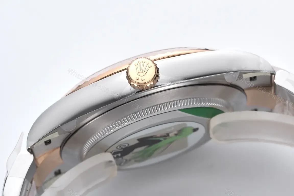 View 6 of Rolex Datejust 41 Rolesor Everose Fluted Oyster Sundust Pink Dial 126331-0009