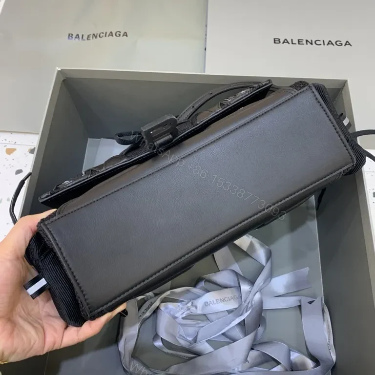 View 6 of Architectural Black Leather Tote: Precision Everyday Carry