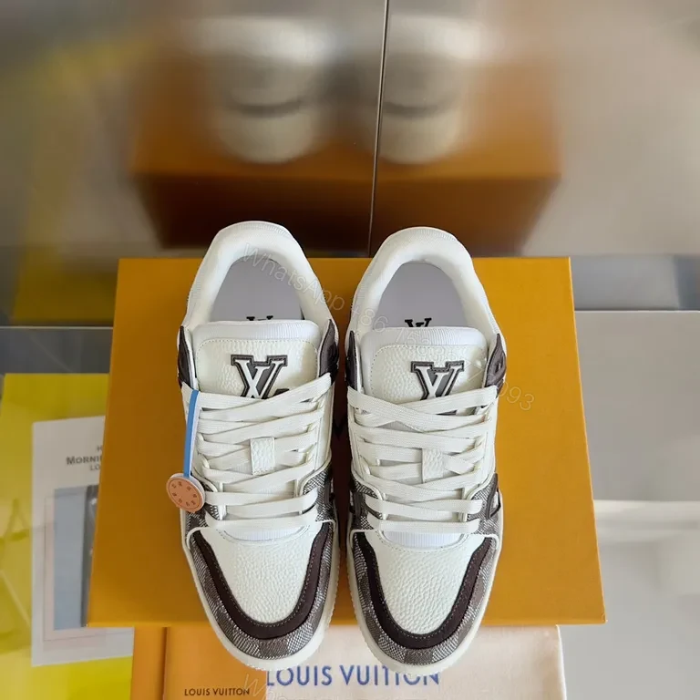 Patterned Texture LV High-Top Sneakers â€” Luxury Streetwear Comfort — view 1