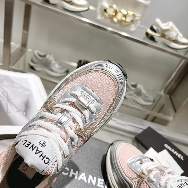 View 2 of Chanel-Inspired Luxe Sneakers: Textured Comfort Fashion Sneaker