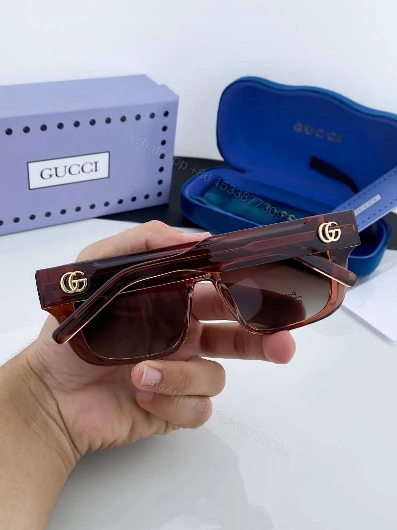 View 5 of First Copy Gucci 727 Brown Black Sunglasses
