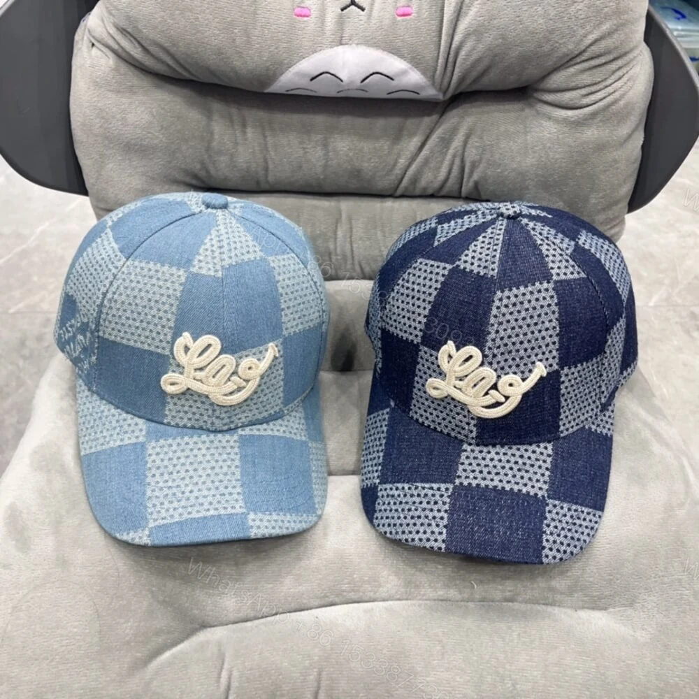 View 5 of Louis Vuitton Damier Denim 3D Baseball Cap Denim Blue M7534M