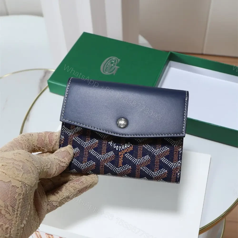 View 7 of 高仿Goyard*STGABR3拼色三折式錢夾錢包藍色免檢版