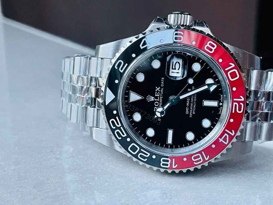 View 6 of GMF Factory 1:1 Rolex GMT Master II 16710 V5 COLA 904L SS 1:1 RED BLACK Bezel Best Edition