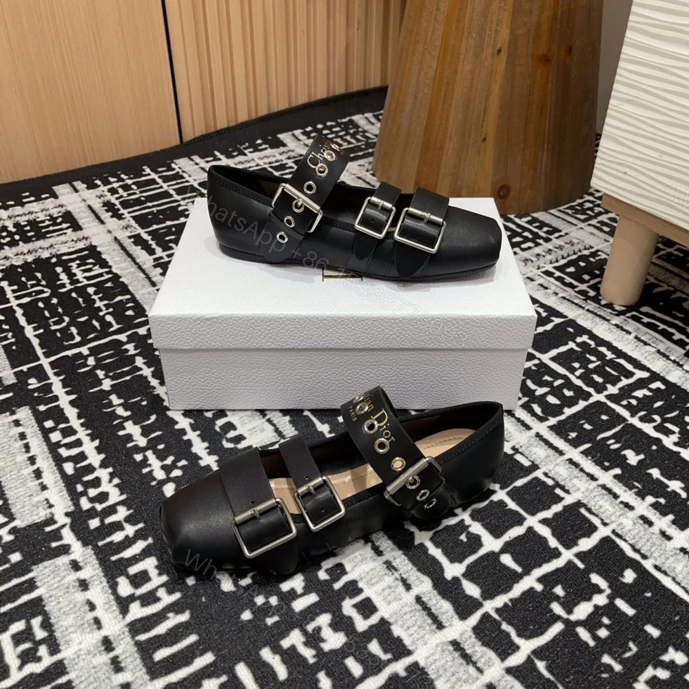 View 4 of 高仿Dior*Punk系列KCB946平頭塔扣休閒單鞋黑色免檢版
