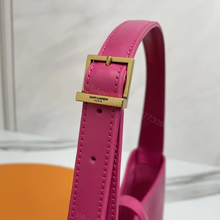 View 3 of Magenta Leatherette Saddlebag: Luxe, Compact, Allâ€‘Day Versatility
