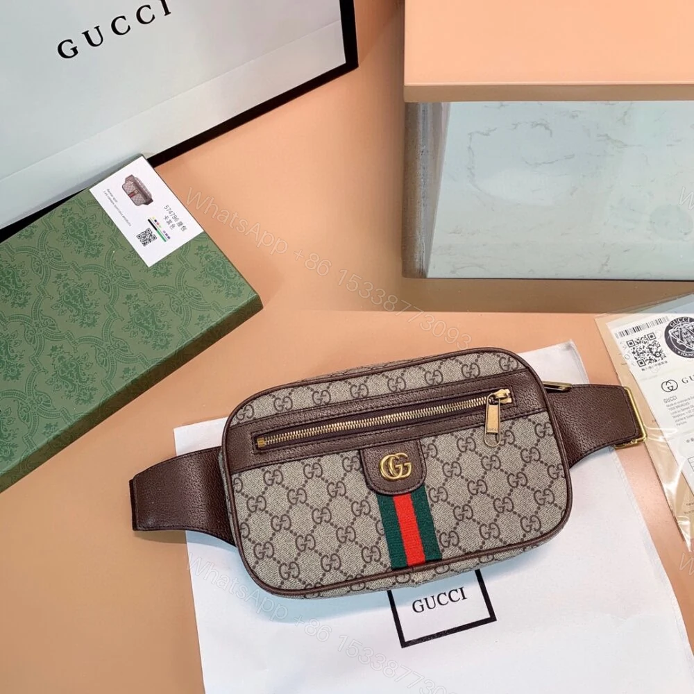 View 3 of Gucci GG Ophidia Belt Bag Brown 24Cm