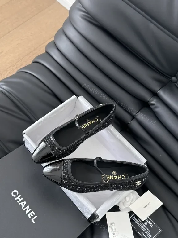 View 8 of Chanel-Inspired Sparkle Mary Janes - Luxe Comfort Flats