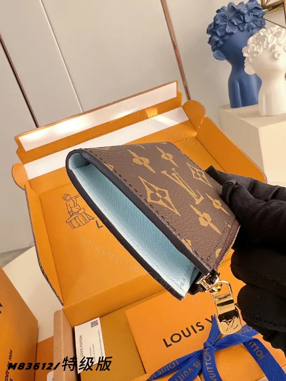 View 6 of Compact Monogram Wallet: Luxurious, Minimalist, Secure