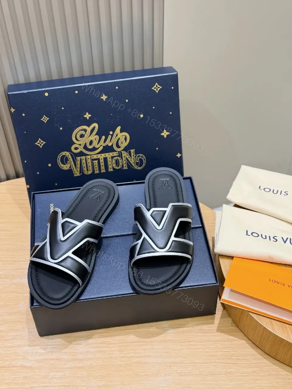 View 2 of Statement V Sandals: Luxury Comfort & Signature Motif Footwear