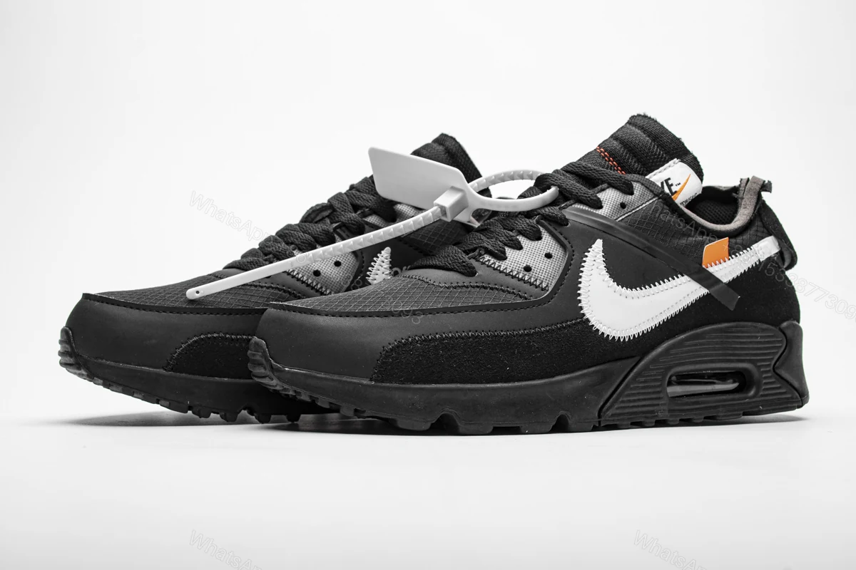 View 3 of Off-White x Nike Air Max 90 “All Black” AA7293-001