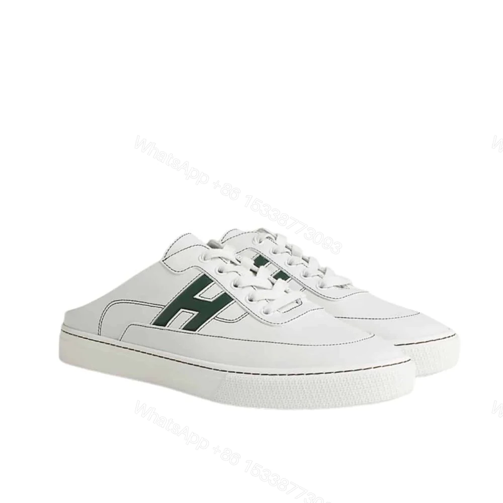 Hermes Keep Sneaker Blanc And Vert Bouteille H251913ZH14400 — view 1
