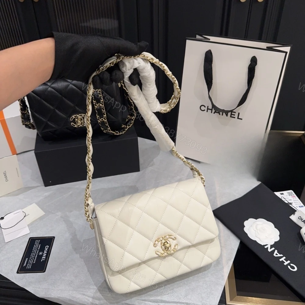 View 3 of Chanel Mini Flap Bag And Gold Hardware Light Beige 20Cm